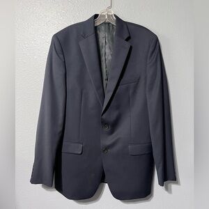 Lauren Ralph Lauren Men’s Navy Blue 100% Wool Sport Coat Blazer Jacket Size 40L